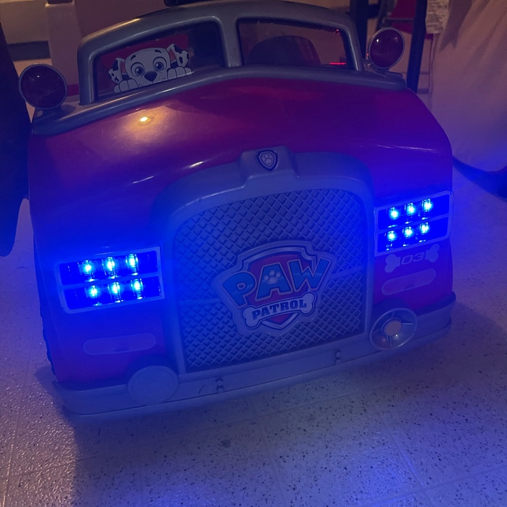 Paw patrol power ride on fire truck
